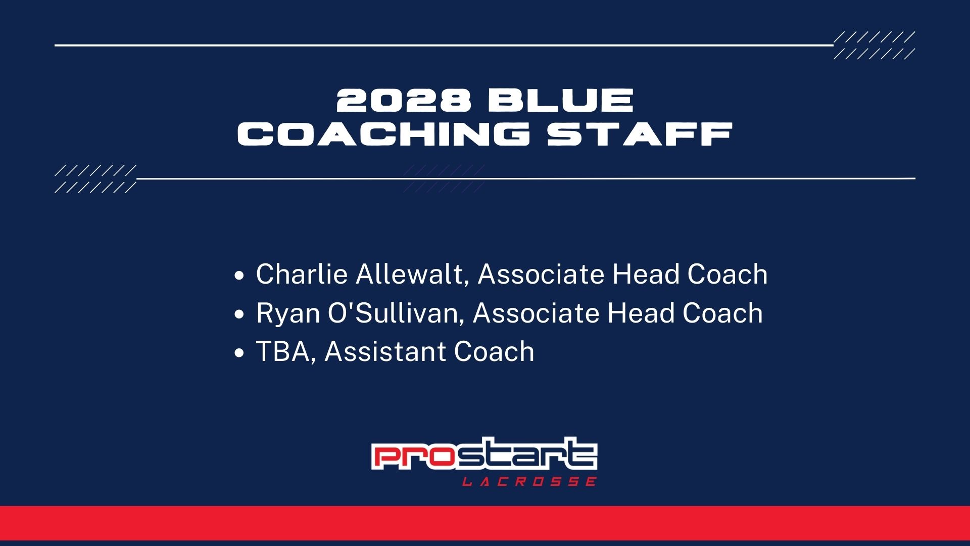 2028 Blue Coaching Staff